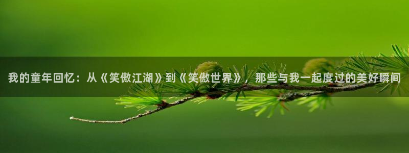 天顺娱乐,apk.：我的童年回忆：从《笑傲江湖》到《笑傲世界》，那些与我一起度过的美好瞬间